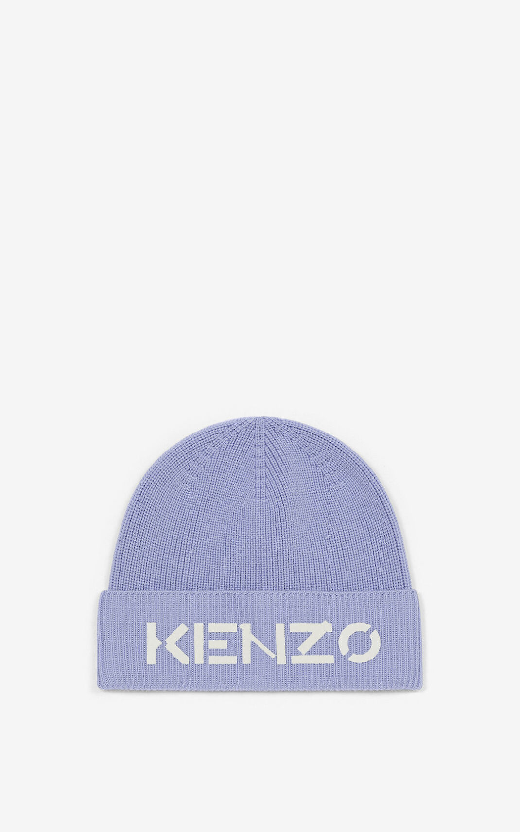 Kenzo Logo ニット ビーニー メンズ ライト青 - OVGHZS381